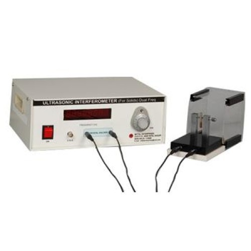 Ultrasonic interferometer for solids