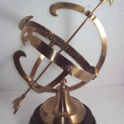 Brass sundial armillary