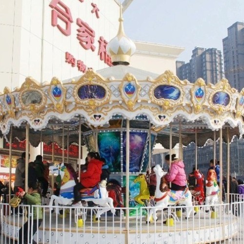 Double cornice happy childhood playground merry go around