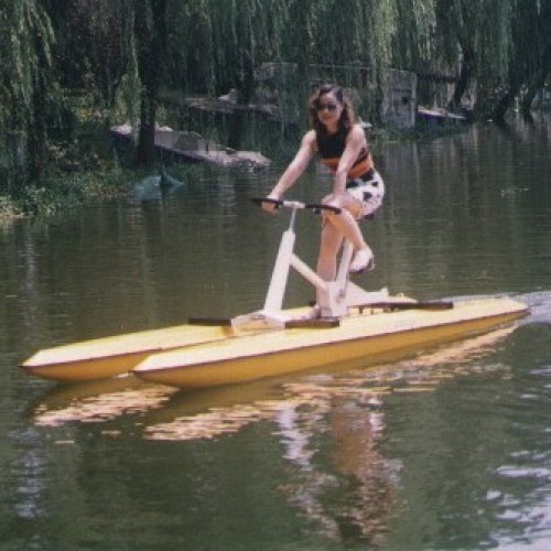 Fiberglass safe single sped water bike