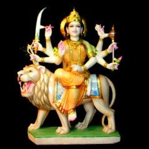 Marble durga statue