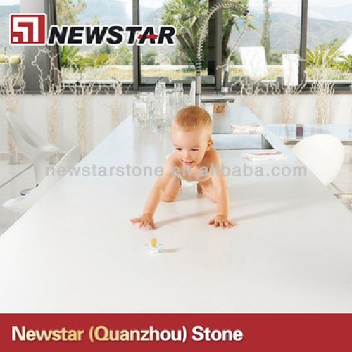Cheap polished white artificial quartz countertop