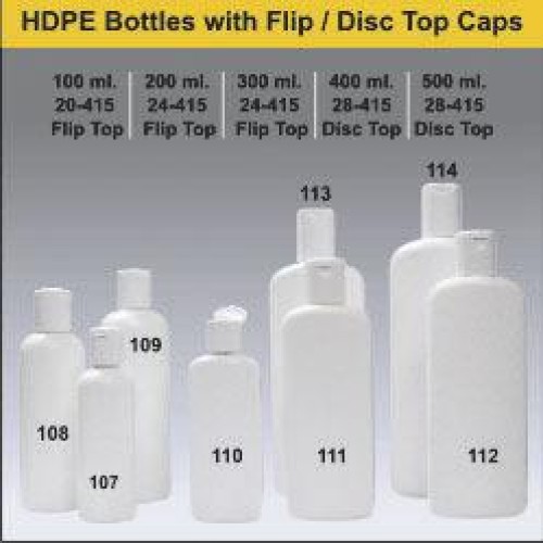 Plastic shampoo oil lotion bottles