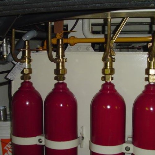 Gas based fire extinguisher