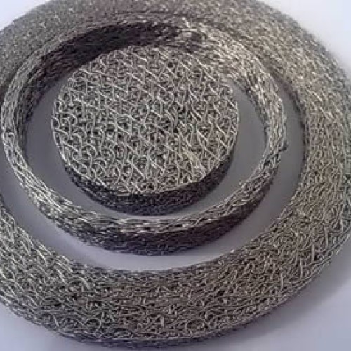 Knitted wire mesh mufflers