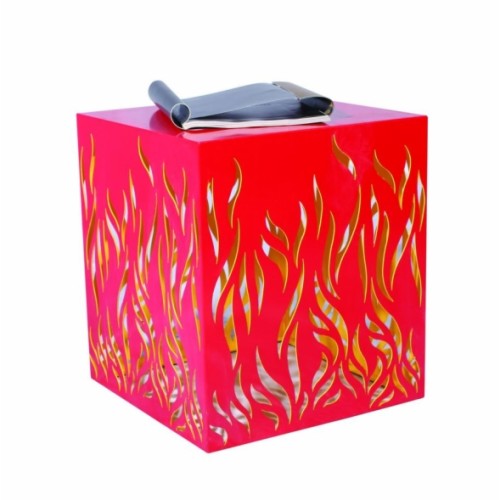 Metal flame square table