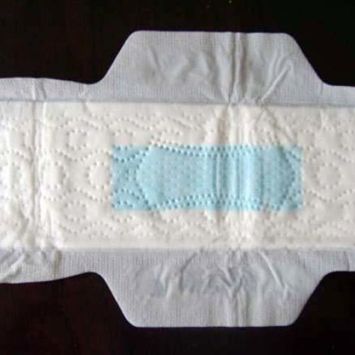 320 mm sanitary napkins with blue print stamp