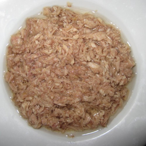 Canned tuna shredded