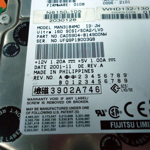 Hard drive fujitsu ca05904-b14900nw ultra160