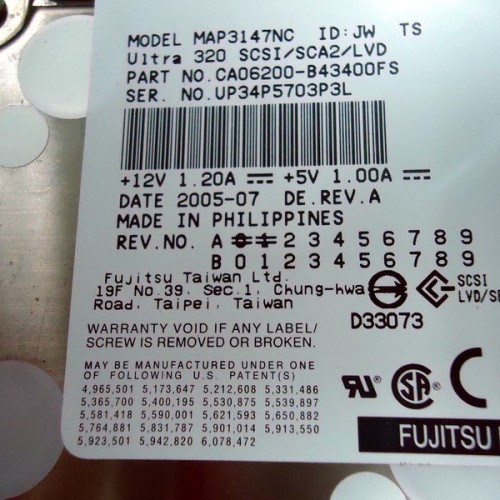 Hard drive fujitsu ca06200-b43400fs