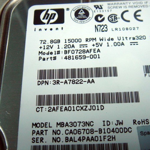 Hard drive hp bf0728afea