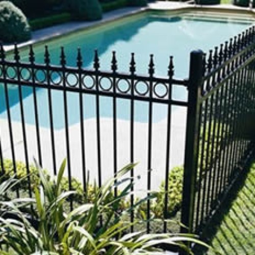 Steel pool fencing