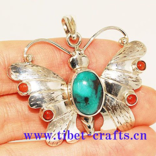 Sterling silver butterfly pendant