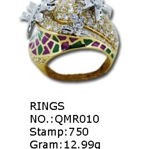 Qmr010 enamel ring,gold jewellery from jewellery manufacturer