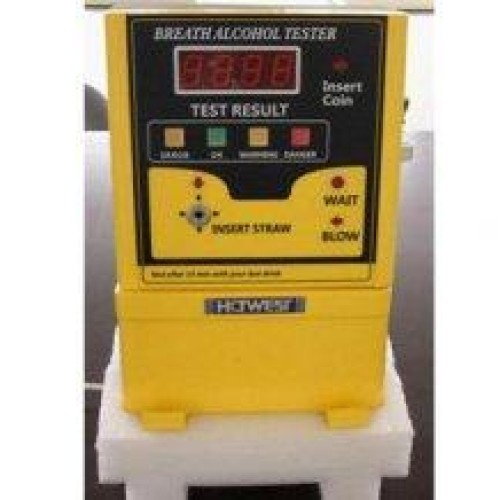 Coin-operated alcohol tester