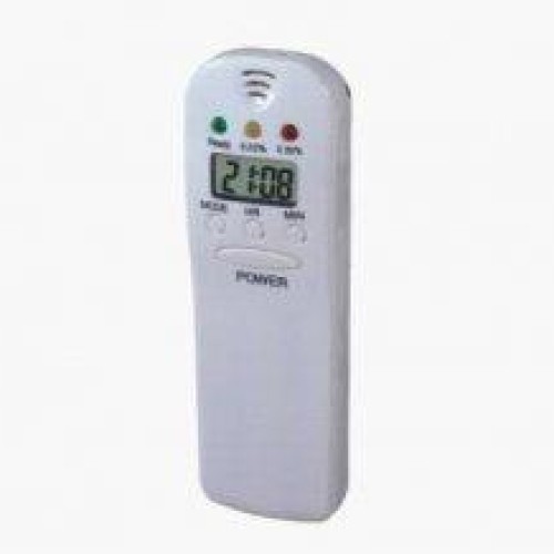 Led breath alcohol tester with clock