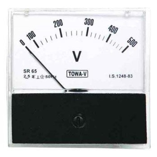 Moving iron type sr 80 a.c. acrylic voltmeter