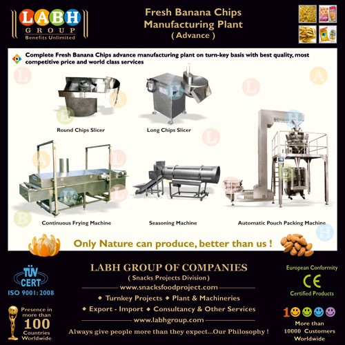 Fresh banana chips production line