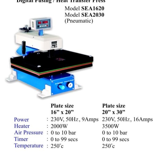 Digital fusing /heat press transfer