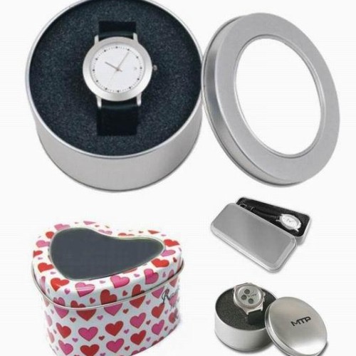 Watch box round tin box