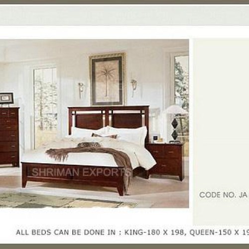 Solid wood king size bedroom furniture set