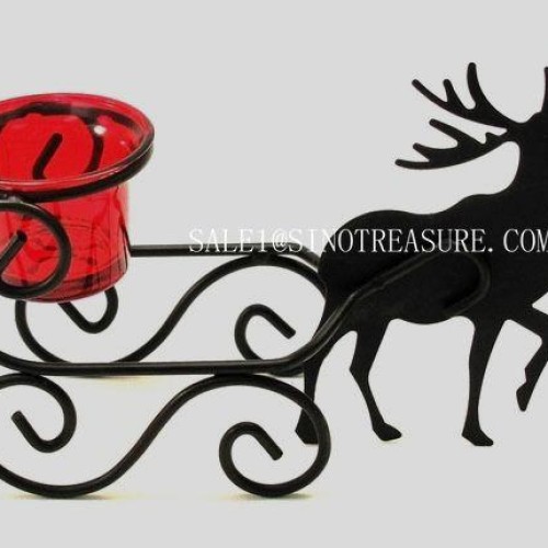 Elk pull sled-candle holder