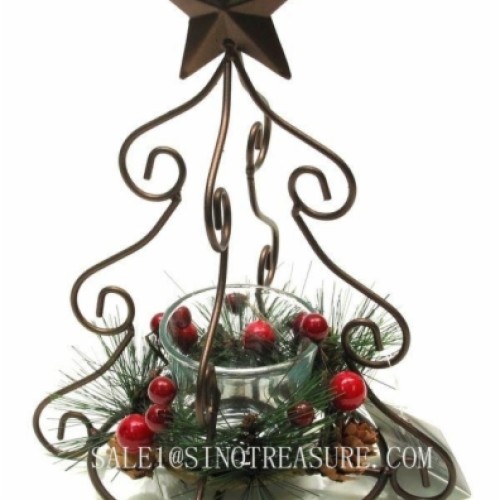 Christmas tree-candle holder