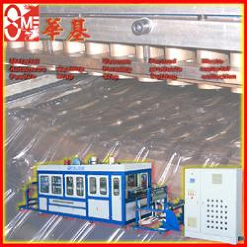 Plc automatic vacuum forming & cutting machine