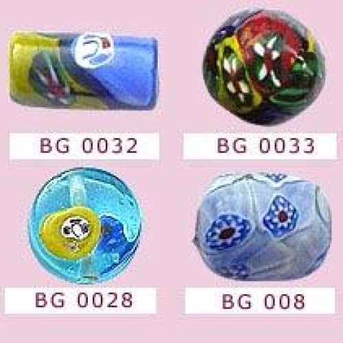 Millefiori glass beads mix