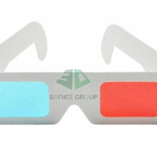 Paper anaglyph 3d glasses cyan red