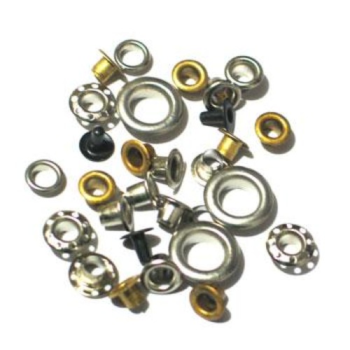 Brass eyelets, aluminum eyelets