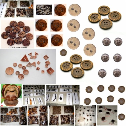 Coconut shell button