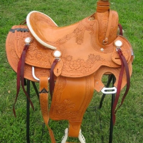 Hard seat a-fork wade roping saddle