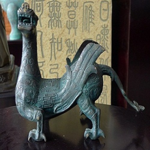 Antique bronze imitation animal