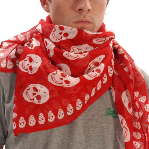 Cotton skull print scarf's