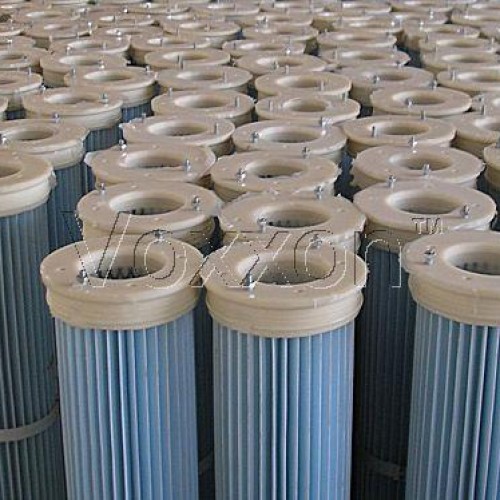 Cartridge filter for cement industry