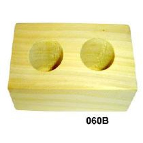 Wooden block for acid bottle