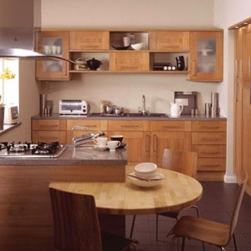 Solid wood kitchen cabinet