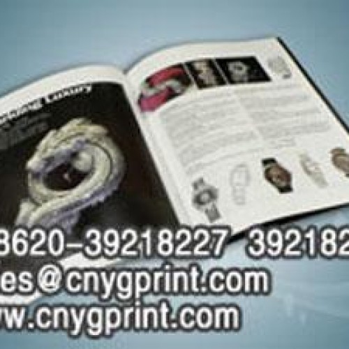 Magazine with saddle stitching and glossy lamination