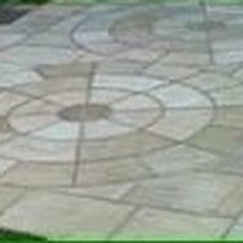 Sandstone paving