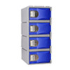 Heavy Duty Plastic Locker T-H385XXL/4: HD, strong HDPE, 4 Doors