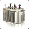 Distribution transformer with corrugated tank