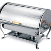 Restaurant 9QT Tager feet Stainless Steel hotel oblong roll-top Chafing dis