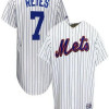 MLB Majestic NY Mets #7 Jose Reyes Baseball White Jersey