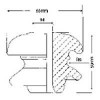 Low tension shackle insulators